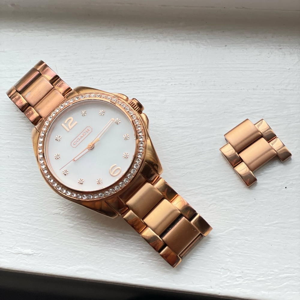 Coach bronze watch